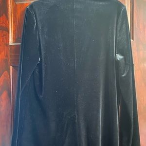 Black velvet blazer. Size L